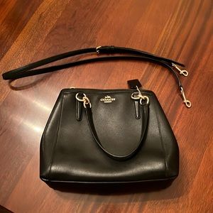 Black medium sized coach bag